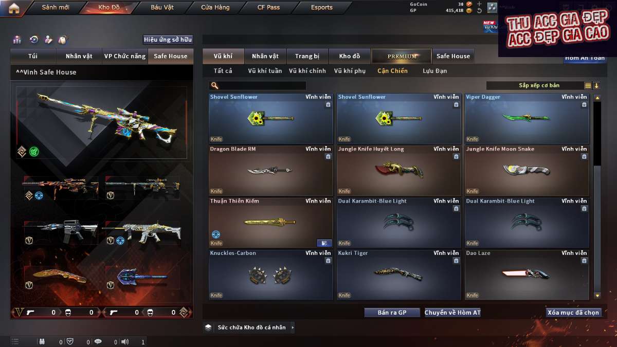 shop acc cf uy tin gia re